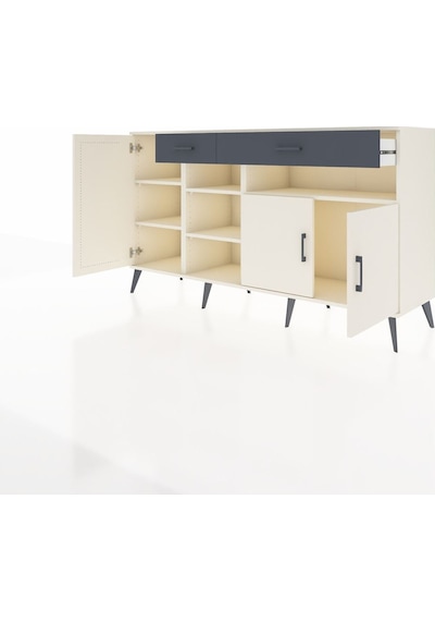 Hyperion Konsol 5 Raflı 2 Çekmeceli 3 Kapaklı 176x44x99 Aytaşı-ay Aytaşı-aytaşı/antrasit Hyperion Konsol 5 Raflı 2 Çekmeceli 3 Kapaklı 176x44x99 Aytaşı-ay Aytaşı-aytaşı/antrasit