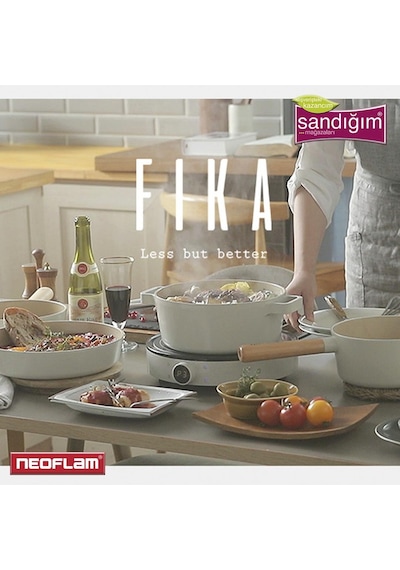 Neoflam Fika Alüminyum Döküm Dikdörtgen Izgara Grill Tava 28 CM M
