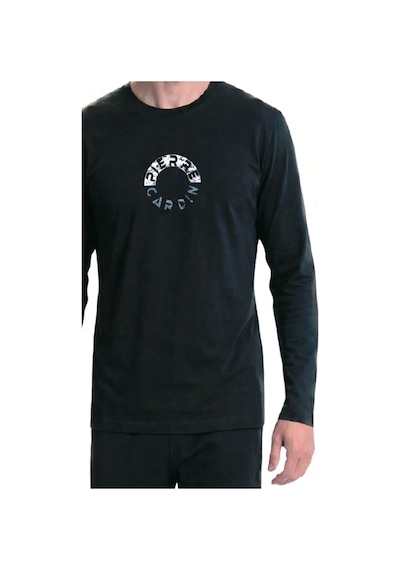 Pierre Cardin 6155 Erkek Uzun Kollu Bisiklet Yaka Pijama Takımı -siyah