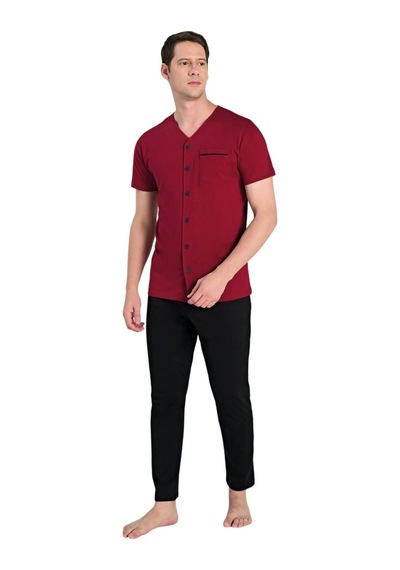 Over Sleep By Poleren Over Sleep 2348 Erkek Önden Düğmeli Süprem Yazlık Takım M-l-xl-2xl Bordo Over Sleep By Poleren Over Sleep 2348 Erkek Önden Düğmeli Süprem Yazlık Takım M-l-xl-2xl Bordo
