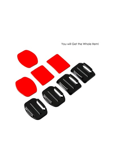Vvhooy Flat Panel + Curved Adhesive Mounts 3 M Yapışkan Bant İle Sticky Action Kamera İçin Kull