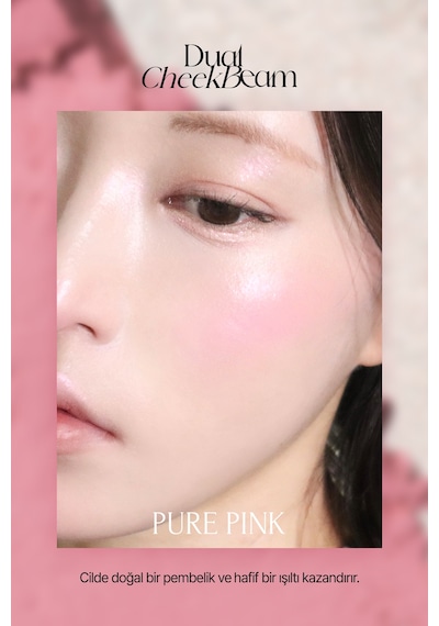 Allık Ve Aydınlatıcı Paleti + Fırça Seti Muzıgae Mansıon Dual Cheek Beam Set 01 Pure Pink 01 Pink 20258785