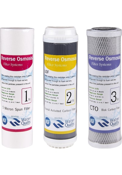 Reverse Osmosis Su Arıtma Ön Filtre Takımı 3 Lü Set Water Quality