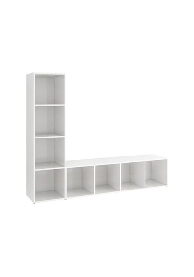 Tdesıgno Yağmur Kitaplıklı Televizyon Sehpası - Ünitesi -kitaplık-beyaz 150 Cm 8 Raflı Beyaz Tdesıgno Yağmur Kitaplıklı Televizyon Sehpası - Ünitesi -kitaplık-beyaz 150 Cm 8 Raflı Beyaz