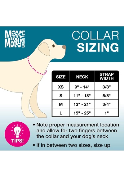 Max & Molly Urban Pets Original Serisi Akıllı Künyeli Köpek Boyun Tasması L, Maymun Çok Renkli
