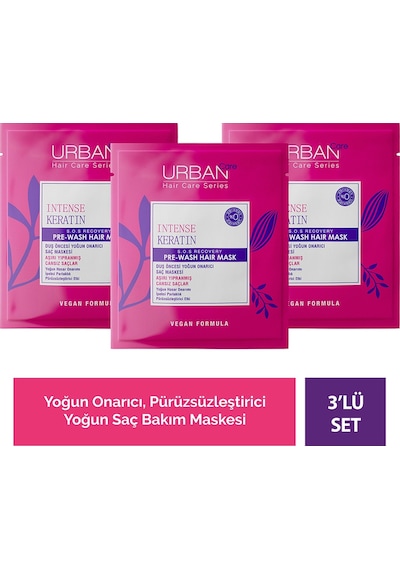 Urban Care Intense Keratin Saç Bakım Maskesi 3 x 50 ML