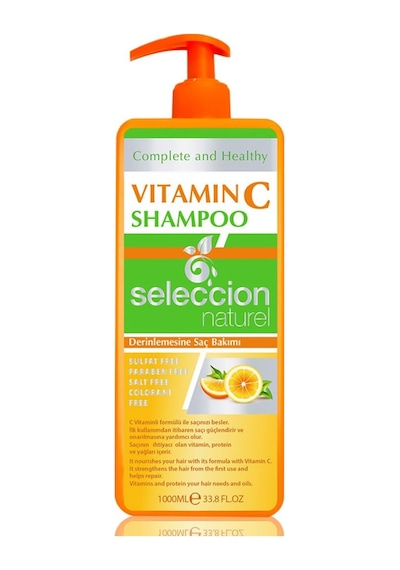 Naturel Vitamin C Şampuan 1000 Ml Derinlemesine Saç Bakımı & Canlandırıcı Tüm Saç Tipleri