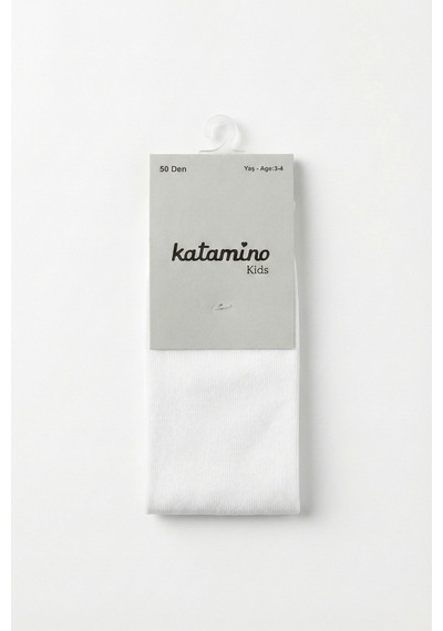 Katamino 50den Micro Külotlu Çorap Beyaz Beyaz