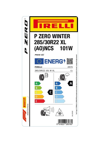 Pirelli 285/30R22 101w XL Zero Winter Ao Ncs Kış Lastiği 2024
