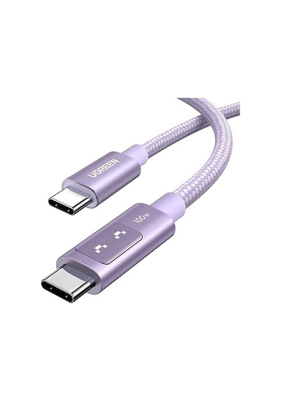Ugreen Uno Usb-c 100w 5a Qc Pd Örgülü Hızlı Şarj Kablosu, 1 Metre, Mor,