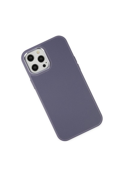 Apple iPhone Uyumlu-  12 Pro Max Kılıf Asya Deri Silikon - Mor