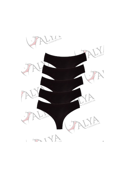 Alya Underwear Kadın Külot Yüksek Bel Tanga, Toparlayıcı - 2 Siyah, 1 Beyaz, 2 Ten S, M, L, Xl, 2xl - 5 Adet Siyah P06