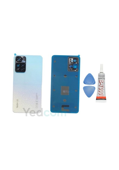 Xiaomi Redmi Note 11 Pro Beyaz Kamera Camlı Arka Cam Batarya Pil Kapağı Telefon Arka Kapak