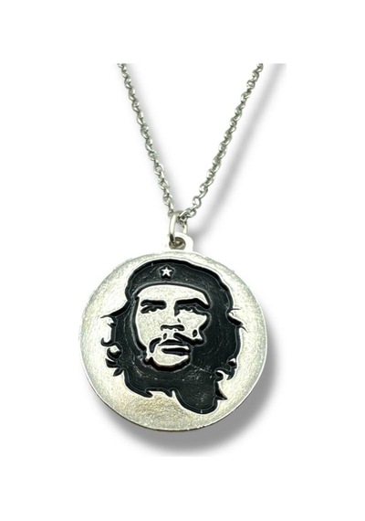 Che Guevara Yuvarlak Figürlü Unisex Kolye Özgürlük, Cesaret Ve Adaletin Simgesi Çok renkli