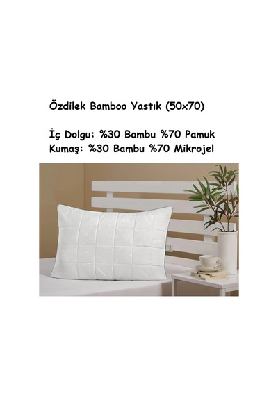 Özdilek Bamboo Yastık 50x70 Beyaz