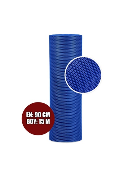 Kaydırmaz Bal Petek Paspas 90cmx15metre Mavi Pvc Z Mat Pas Pas İç Dış Mekan Yolluk Islak Zemin Halısı Mavi