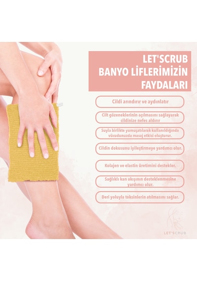 Let'scrub Tüm Cilt Tiplerine Uygun Süper Esnek Banyo ve Duş Lifi