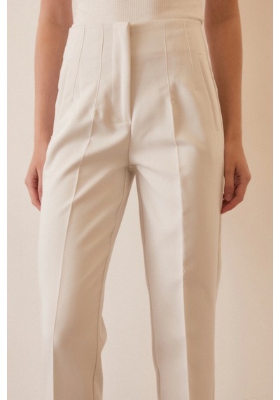 Never More Skinny Kumaş Pantolon Beyaz