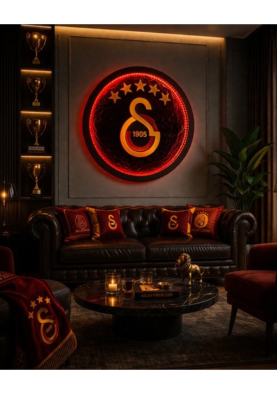 Galatasaray Dokulu Led Işıklı Ay Tablosu