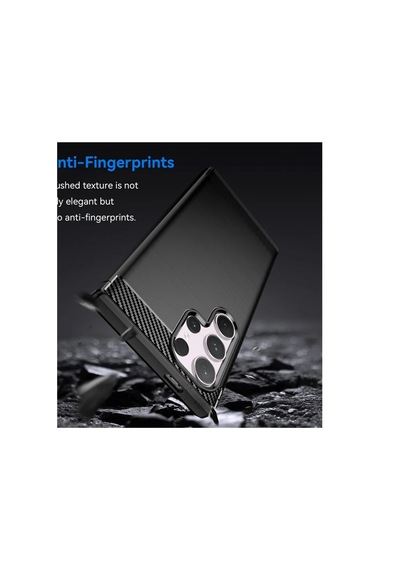 Microcase Sam S24 Ultra Brushed Carbon Fiber Silikon Kılıf-al3332