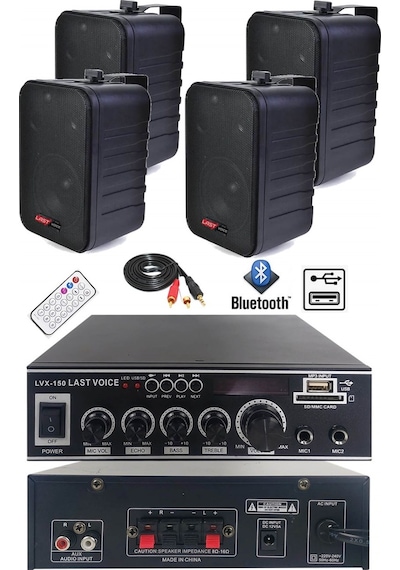 Lastvoice Ekonomi Wall Paket-4B Anfi ve Duvar Hoparlörü Seti