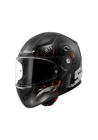 Ls2 Rapıd 2 Clawn Matt Black Grey Red Renkli