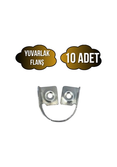 Yuvarlak Metal Askı Borusu Flanşı Dolap Ve Mobilya Boru Flanşı Metal Boru Çapı:25mm 10 Adet Krom