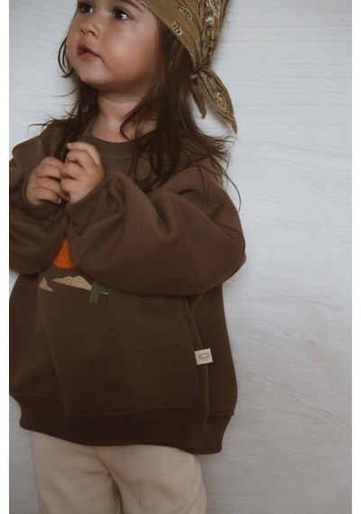 Oh La La Koala Dağ Nakışlı Bebek Alt Üst Takım Kahverengi