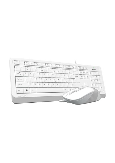 A4 Tech F1010 Klavye Mouse Seti, Beyaz Optik
