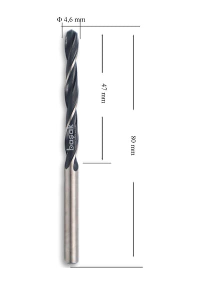 MTE 4,6 mm Haddeli Metal Matkap Ucu HSS DIN 338