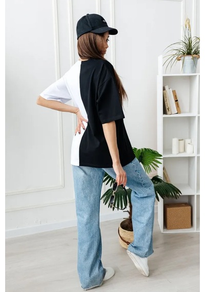 Unisex Forget Live Baskılı Oversize Tshirt Siyah
