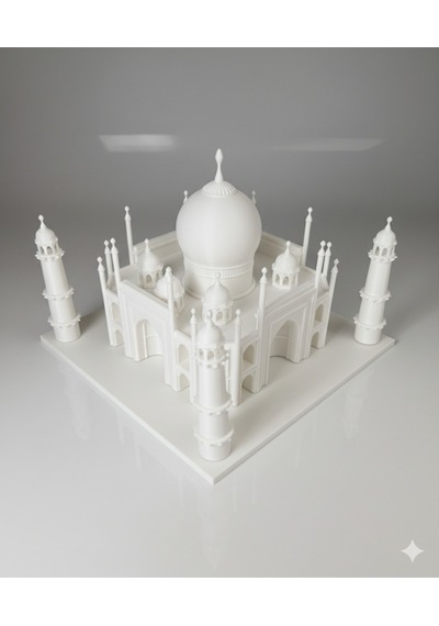 Mimari Harikası: 3d Baskı Taj Mahal Maketi - Dekoratif Heykel - 20 Cm
