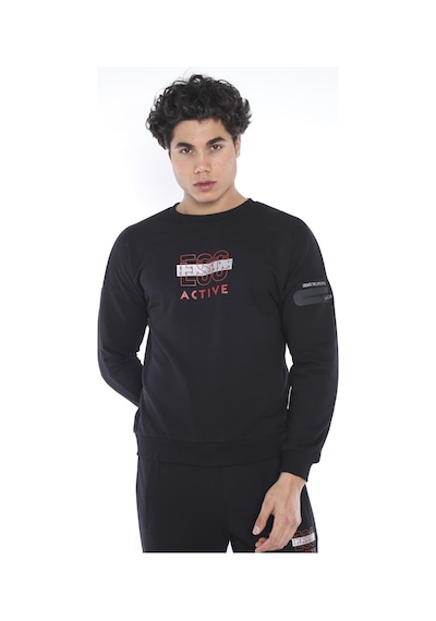Erkek Spor Slimfit Siyah  Sweatshirt Takım Siyah