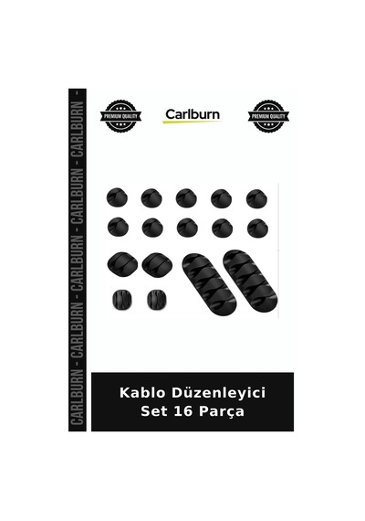 Kablo Düzenleyici Set 16 Parça Masa Düzeni Toparlayıcı Aksesuar Düzen Aracı