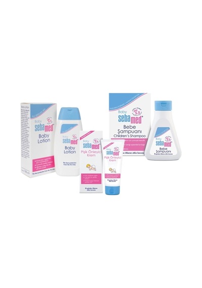 Bebek Banyo Seti, Bebek Lotion 200ml, Bebek Şampuan 150ml, Bebek Pişik Kremi 50gr