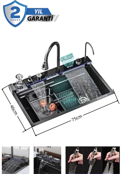Dijital Akıllı Eviye Seti Smart Evye Ve Musluk Full Set Diğer