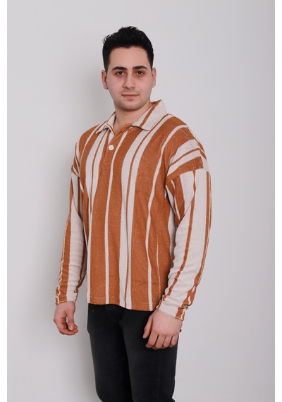 Fk Fashion Fkfashion Polo yaka sweatshirt 22FK01013 Kiremit