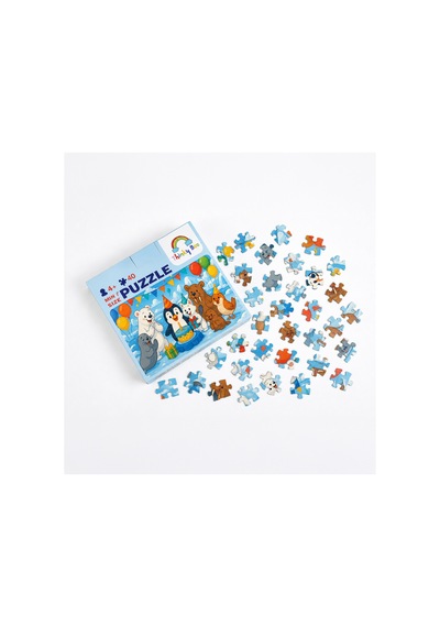 Kutupta Doğum Günü Mini Puzzle 40 Parça 3-7 Yaş Eğitici Çocuk Puzzle Yapboz