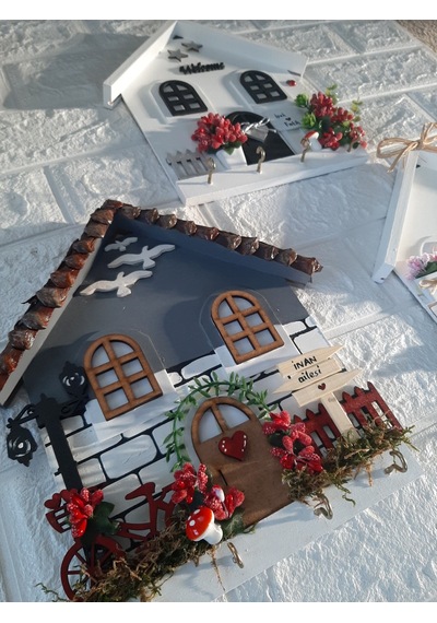 Psacraft Çeyizlik Duvar Dekoru 27x27 Cm Anahtarlık Askısı