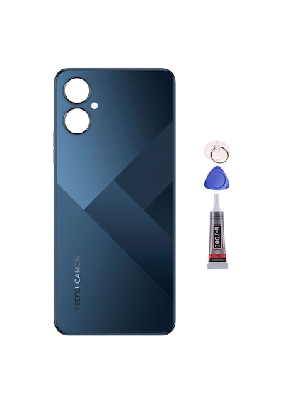 Tecno Camon 19 Neo Siyah Arka Kapak Batarya Kapağı Pil Kapağı Yapışkan Ve Sökme Aparatıyla Beraber Full Set Siyah