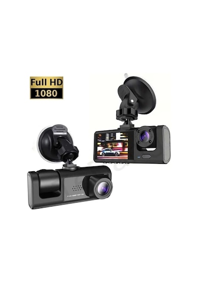 1. 3 Kameralı Full Hd Araç Kamerası - Ön, İç Ve Arka Görüş İle %100 Kapsama