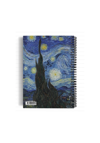 Vincent Van Gogh/the Starry Night,1889 Spiralli Defter 22 A5 Çizgili 100 Sayfa Okul Düz