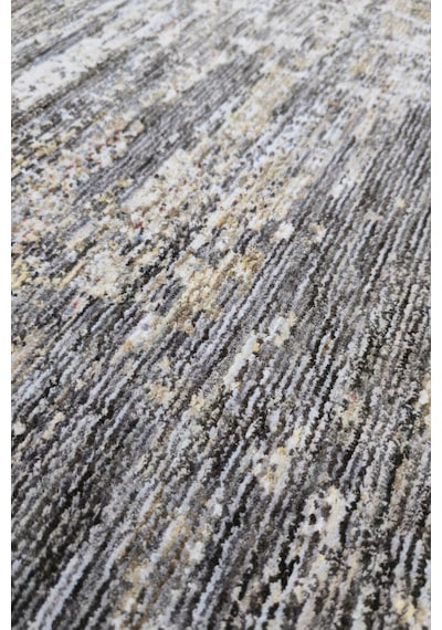 Vivanni Home Everlynn Polyester Vintage Halı Pamuk Atkı Tabanlı Modern Dokuma Ev Halısı Antrasit Kahve