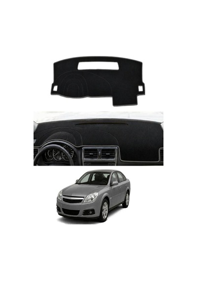 Opel - Vectra C 2002-2008 Uyumlu Torpido Koruma Kılıfı - Gri Şeritli