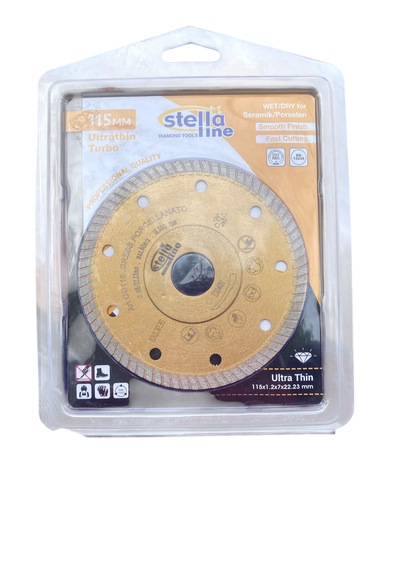 Stella Line 115mm Dıamond Tools Ultrathin Turbo Porselen Granit Kesici