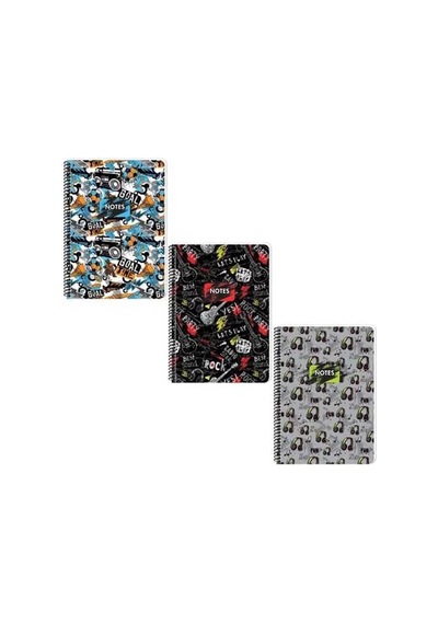 Keskin Cool Boys Pp.kapak Spiralli Defter A4 80yp.kareli 333162-99