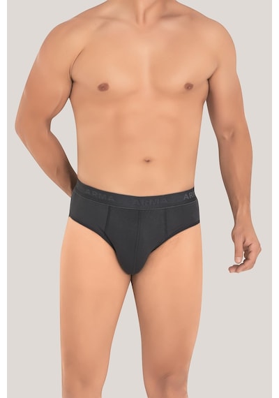 Arma Yıldız Erkek Bambu Slip Külot Düz Füme 3'lü Paket Füme