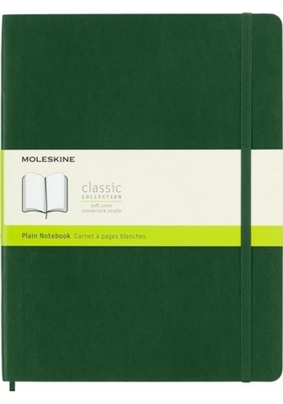Moleskine Yumuşak Kapak Defter Mersin Yeşili Çizgisiz - 19x25 - 0066 Çok Renkli