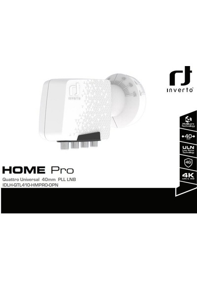 Inverto Home Pro Uln Quattro Santral Lnb Full Hd 4K Uyumlu