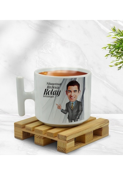 Kişiye Özel Kolay Yetişmiyor Karikatürlü Nescafe Fincanı Kobitmeyencom33567 Bk Gift Renkli